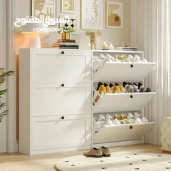  2 خزانة واحدة تغيّر شكل مدخل بيتك! خزانة أحذية قلابة عصرية وموفرة للمساحة نظّمي مدخل منزلك بذكاء