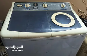  1 غساله نص اتوماتيك شغاله نظيفه ميه بلميه
