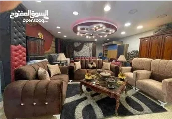  1 طقم كنب 7مقاعد خشب لاتيه سويد 135