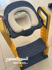  1 مستلزمات تدريب عالمرحاض : مقعد مرحاض متدرج وقابل للطي + مقعد تدريب سبايدر مان + حوض استحمام .