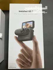  4 للبيع  احدث كاميرا insta360 GO 3 Black 2024 ذاكرة 128 جيجا جديدة + عدة السفر الكاملة