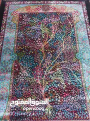  3 سجاد حرير تعليق إيراني-الوان طبيعية-حجم 90×60 سم جديد