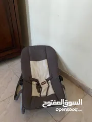  2 عربة اطفال، كرسي طعام، كرسي هزاز baby trolly food chair and rocking chair