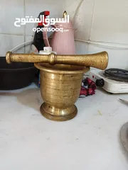  1 مدق نحاس قديم محزز وزن 4 ك ونصف