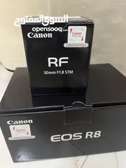  6 كاميرة Canon r8 مع العدسة والضمان