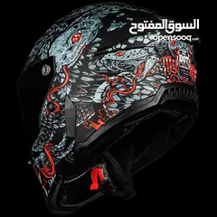  2 خوذة مصنفة وكالة ILM Full Face Motorcycle Helmets Racing Helmet Model MF509