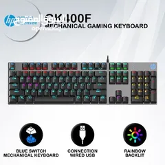  9 GK400F keyboard hp Mechanical Gaming كيبورد جيمنج من اتش بي مواصفات ممتازة مضيئ  