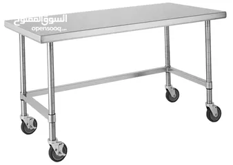  9 Stainless Steel Working table, Mobile Table  standard grade SS 304 material