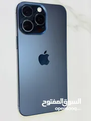  5 ايفون 15 برو ماكس (256) قيقا لون ازرق بحالة الوكاله بطاربه 87% وارد أمريكي ESIM شغال على جميع الخطوط