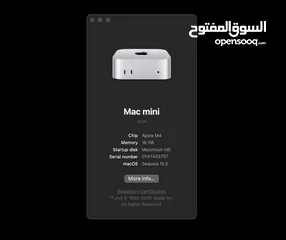  3 Mac Mini M4 – بحالة الجديد  16GB RAM  ضمان شغال  M4  2024