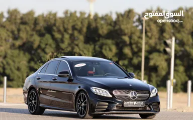  1 Mercedes C200 2019 2.0 L GCC, original paint accident-free in excellent condition, 1794 P.M