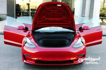  12 تيسلا 2022 model 3 فحص كامل 4 جــيـــد بدون ملاحظات غرفة جلد ابيض لون مميز بحالة الوكالة بسعر لقطة