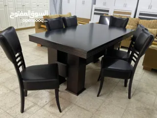  4 طاولة سفرة خشب زان