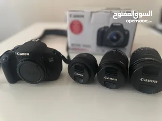  4 Canon 700D as a brand new with 3 canon lenses