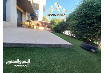  2 شقة مودرن مفروشة للايجار في اجمل مواقع عبدون مع حدائق وترسات