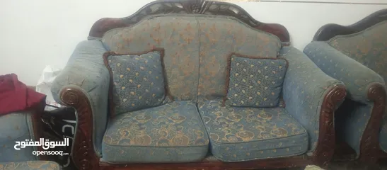  2 طقم كنب خشب زان8مقاعد