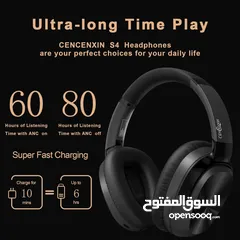  8 سماعة بلوتوث ماركة Cencenxin موديل S4 العازلة للصوت واستخدام متواصل 80 ساعة