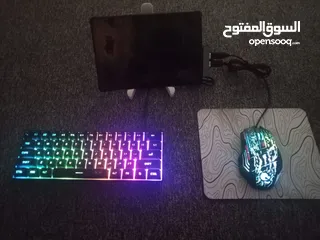 26 كت العاب للهاتف كامل (كيبورد+ماوس+ماوس باد+usb hub+ستاند) كت كامل للهاتف والتابلت تقدر تشتري شغلة