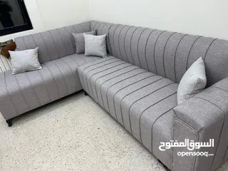  14 كورنرات 9مقاعد حرف L معاه كمان مجوزه بسعر الجملة من مفروشات ماسة لاتردد بل اتصال والحجز