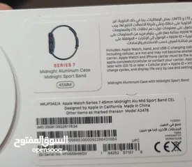  1 Apple watch series 7 /  ساعة ابل سيريس 7  cellular data + gps  /   داتا  + جي بي اس