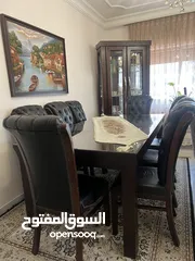  7 طاولة سفرة مع بوفيه