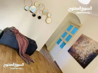  2 شقة مفروشة مميزة للايجار طابق أرضي معلق 130م في عبدون / ref 1549