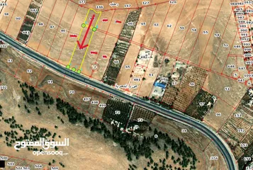  3 قطعة ارض للبيع من اراضي المفرق واجهة على شارع الزرقاء اربد