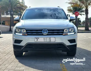  7 2018 Volkswagen Tiguan / Gcc Specs/ 4 Cylinder / 7 Seats / Mid Option