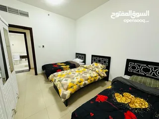  5 للايجار الشهري شقة مفروشة غرفتين وصالة في عجمان منطقة النعيمية أبراج السيتي تاور