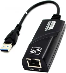  1 محول إيثرنت أنثى USB 3.0 ذكر A إلى RJ45 يربط الكمبيوتر أو الكمبيوتر اللوحي بجهاز راوتر أو مودم