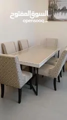  3 طاولة طعم 6 كراسي Dinneng with 6 chairs