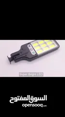  9 مصباح شارع شمسي خارجي بقوة 2200 واط مع جهاز تحكم عن بعد، يحتوي على مصابيح حائطية LED بمستشعر حركة،