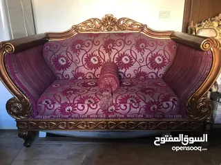  3 طقم كنب زان فاخر ثقيل للبيع