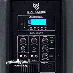  2 سماعة 15 انش تعمل بالكهرباء مع ستاند نوع ممتاز جدا  Blackmore Pro Audio BJS-195BT 15"