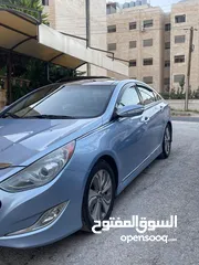  3 هونداي سوناتا هايبرد موديل 2014 مميزة لون ازرق بلو فل اضافات