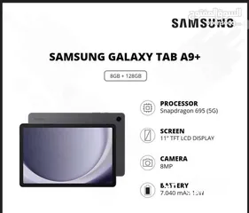  4 SAMSUNG TAB A9 PLUS 5G 8RAM 128GB