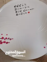  12 صحون فندقية مختلفة الاحجام لون أبيض ميلامين انيقة وفخمة غير قابل زينى بھا سفرتك برمضان