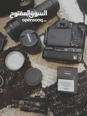  4 كامرة كانون D600 مع ملحقات وعدستين استخدام شخصي