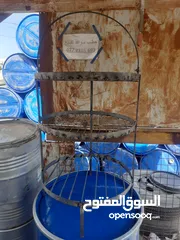  5 برميل زرب ثلاث طبقات حديد سميك علاقة مع جسم الشبك قاعدة حديد مبروم مبسط