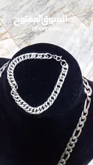  1 سنسال واسوارة فضة 925