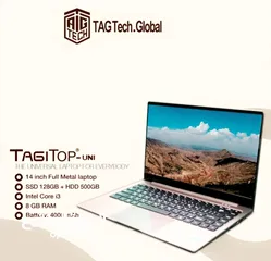  1 laptop TAGTECH   TAGITOP-UNI  مستعمل بحالت الجديد  عليه خدوش من الخلف