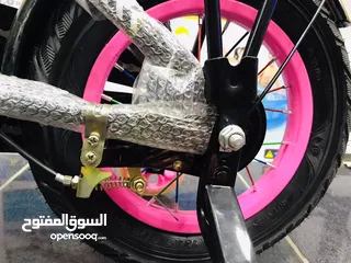  3 عرض خاص على دراجة الاطفال البناتية وارد الكويت  مع مقعد خلفي وسلة مقاس 12 انش مع عدة ميزات واضافات