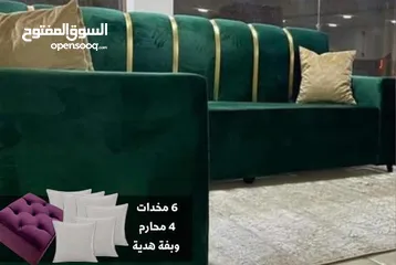 7 جددنا العرض لآخر الاسبوع على طقم الكنب  خشب قيراط ولاتيه قماش ووتر بروف  كفاله 3سنوات خطيه  السعر 11