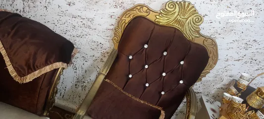  4 طقم كنب مصري دمياطي خشب زان ثقيل سبعة مقاعد 7