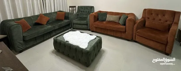  1 7person sofa set with table