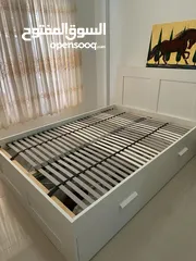  2 IKEA bedframe w storage and headboard