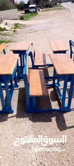  8 مقاعد طلاب مدارس ومراكز حديد ثقيل مقاعد وخشب جديد قص ليزر شي مميز