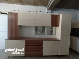  24 كاونتر خشب mdf قياس 3امتار مع سنك متر ونص مرمر بسعر 650الف