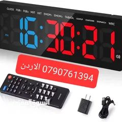  9 تايمر جيم مؤقت رياضي ساعات ديجتال صالات رياضية للياقة البدنية بشاشة كبيرة مع جهاز تحكم عن بعد لتماري