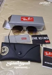  1 Italian Ray-Ban sunglasses, size 58, dark brown color, with the original invoice and all contents